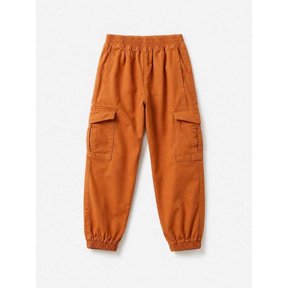 Stitch & Pine Girls Rust Cargo Joggers M (10/12)